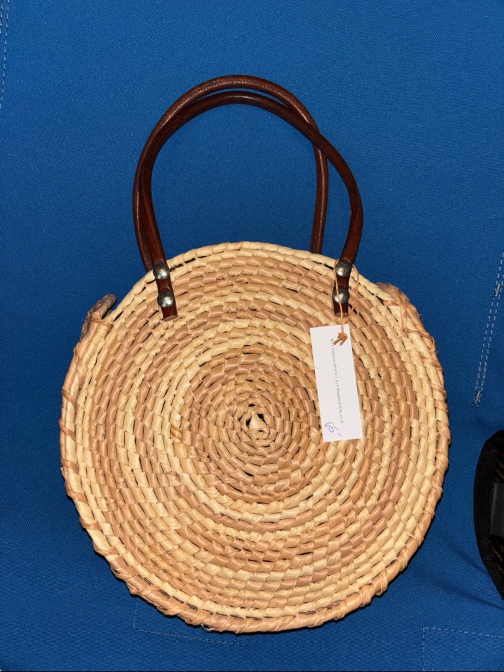 Stylish Tan and Cream Woven Women's Bag